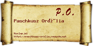 Paschkusz Orália névjegykártya